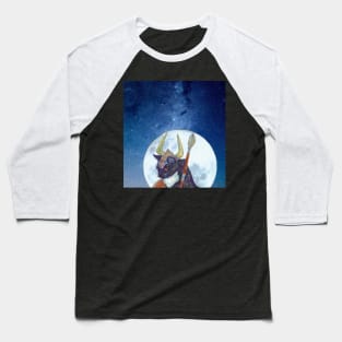 Cat Viking of the Moon Baseball T-Shirt